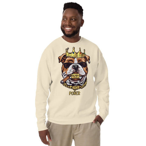 Bone King Bulldog Unisex Premium Sweatshirt Cotton Heritage