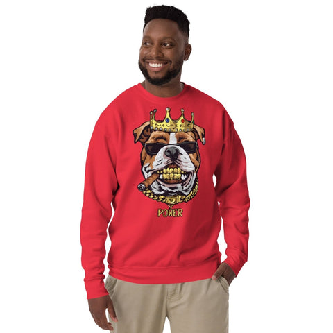 Team Red King Bulldog Unisex Premium Sweatshirt Cotton Heritage