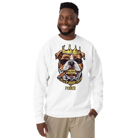 White King Bulldog Unisex Premium Sweatshirt Cotton Heritage