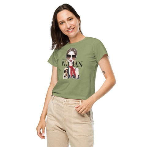 Artichoke Paris Fashion Model Womens High - Waisted Tee Cotton Heritage