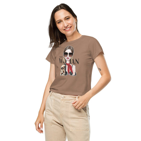 Latte Paris Fashion Model Womens High - Waisted Tee Cotton Heritage