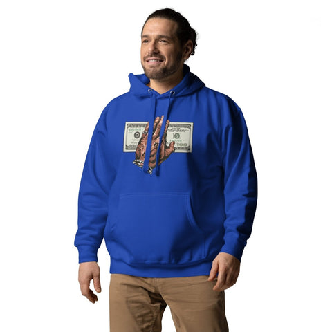 Team Royal Tattooed Hand Holding Cash Unisex Premium Hoodie Cotton Heritage