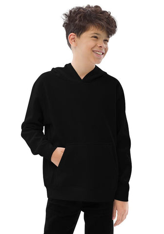 Black Y2550 Kids Fleece Hoodie Cotton Heritage