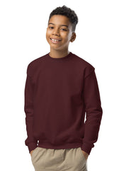 Maroon 18000B Youth Crew Neck Sweatshirt Gildan