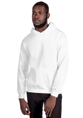 White 18500 Unisex Heavy Blend Hooded Sweatshirt Gildan