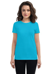 Caribbean Blue 880 Women's Fashion Fit T-shirt Gildan