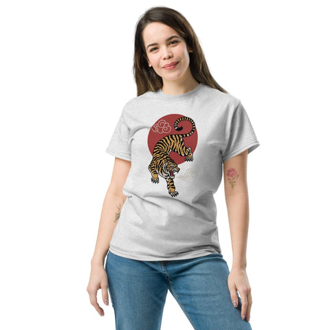 Ash Asian Tiger Unisex Classic Tee Gildan