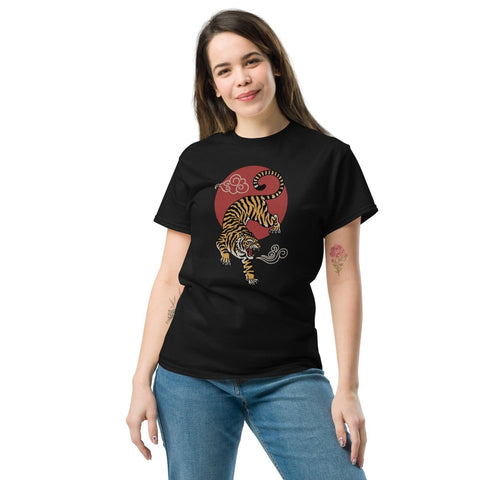 Black Asian Tiger Unisex Classic Tee Gildan