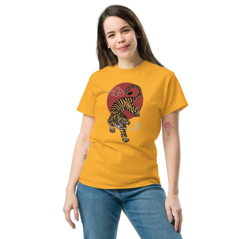 Gold Asian Tiger Unisex Classic Tee Gildan