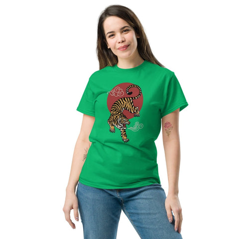 Irish Green Asian Tiger Unisex Classic Tee Gildan