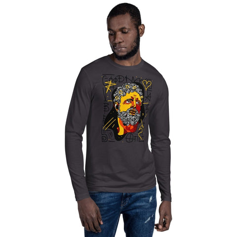 Heavy Metal Hercules Men's Fitted Long Sleeve Shirt Next Level