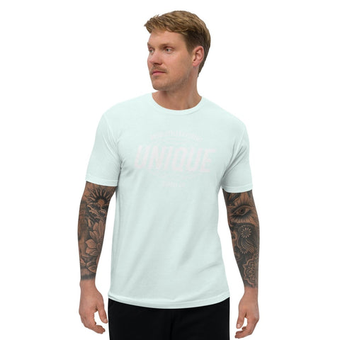 Light Blue Unique Men's Fitted T - Shirt Next Level