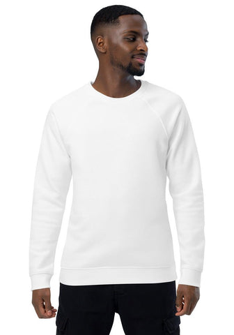 White 03567 Unisex Organic Raglan Sweatshirt SOL'S