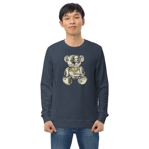 French Navy Dollar Teddy Bear Unisex Organic Sweatshirt SOL'S