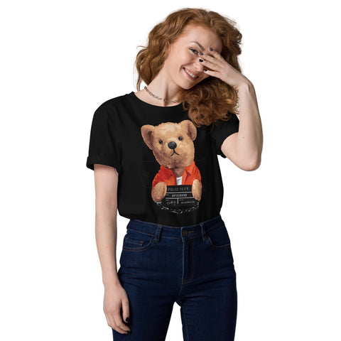 Black Bear Doll Mugshot Unisex Organic Cotton T-Shirt Stanley/Stella