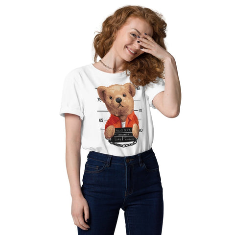 White Bear Doll Mugshot Unisex Organic Cotton T-Shirt Stanley/Stella