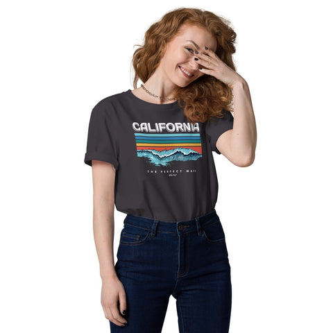 Anthracite California Waves Unisex Organic Cotton T-Shirt Stanley/Stella