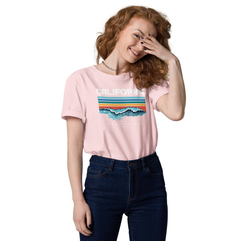 Cotton Pink California Waves Unisex Organic Cotton T-Shirt Stanley/Stella