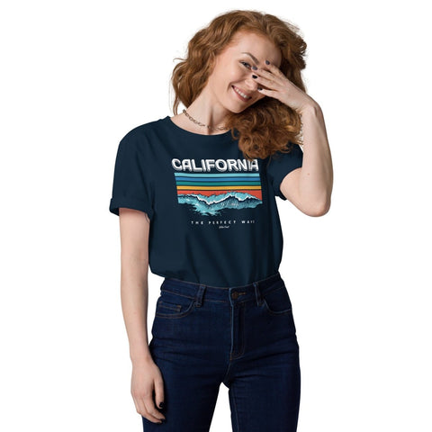 French Navy California Waves Unisex Organic Cotton T-Shirt Stanley/Stella