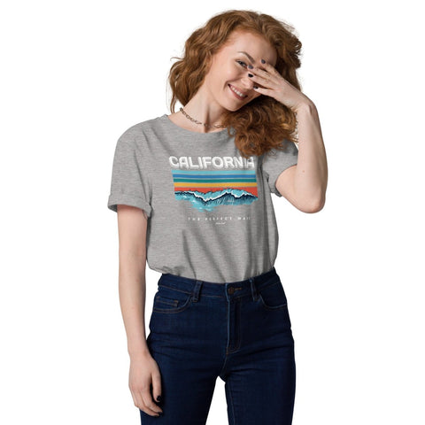 Heather Grey California Waves Unisex Organic Cotton T-Shirt Stanley/Stella