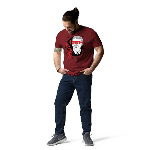 Burgundy Crazy Red Style Unisex Organic Cotton T-Shirt Stanley/Stella