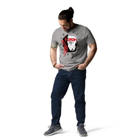 Heather Grey Crazy Red Style Unisex Organic Cotton T-Shirt Stanley/Stella