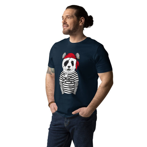 French Navy Panda Pirate T-shirt Stanley/Stella