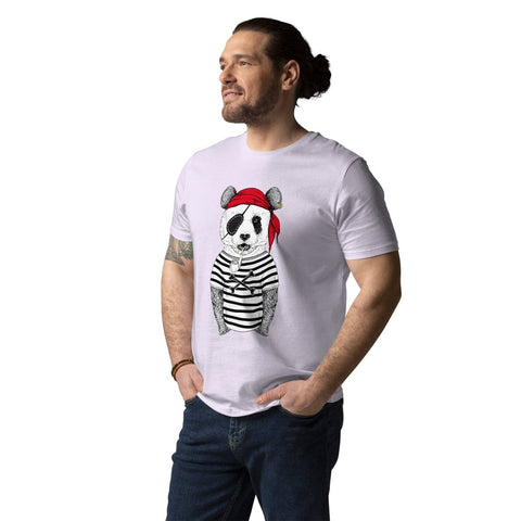 Lavender Panda Pirate T-shirt Stanley/Stella