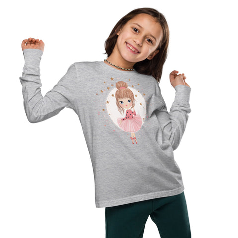 Little Ballerina Girl Youth Long Sleeve Tee