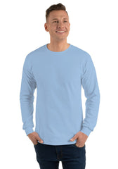 Light Blue 2400 Men's Long Sleeve Shirt Gildan