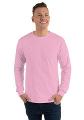 Light Pink 2400 Men's Long Sleeve Shirt Gildan