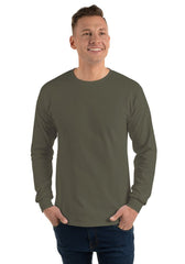 Military Green 2400 Men's Long Sleeve Shirt Gildan