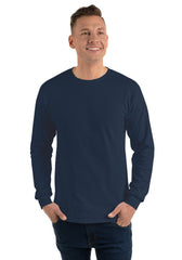 Navy 2400 Men's Long Sleeve Shirt Gildan