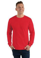 Red 2400 Men's Long Sleeve Shirt Gildan