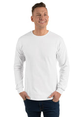 White 2400 Men's Long Sleeve Shirt Gildan